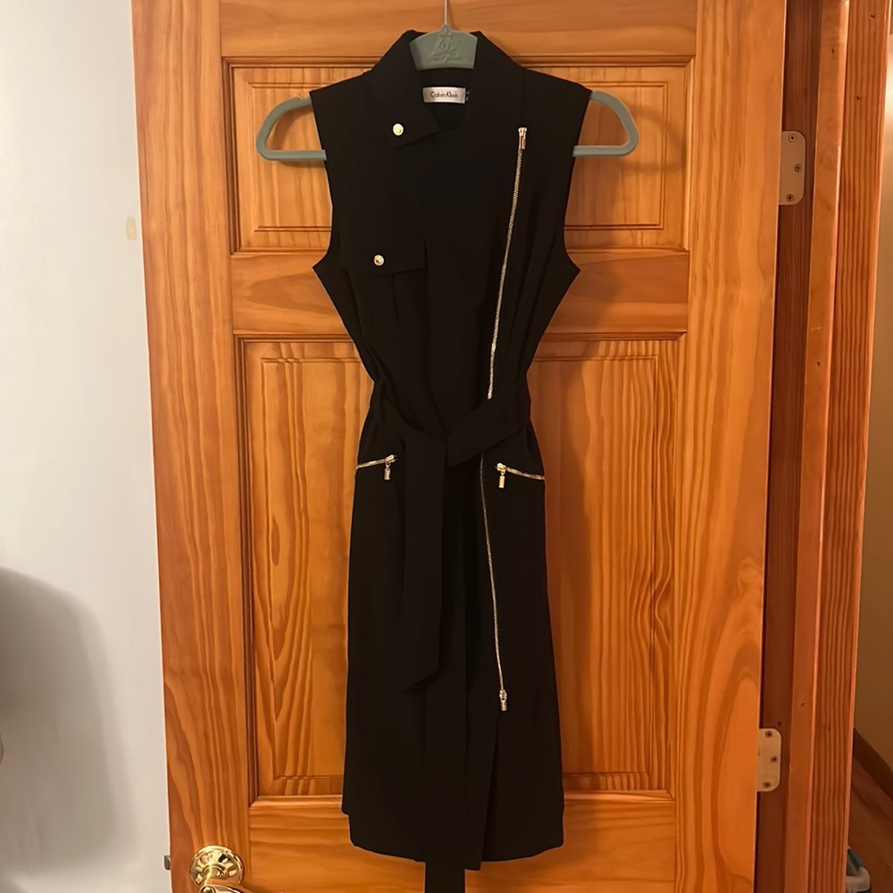 Calvin Klein Moto Sheath Dress
